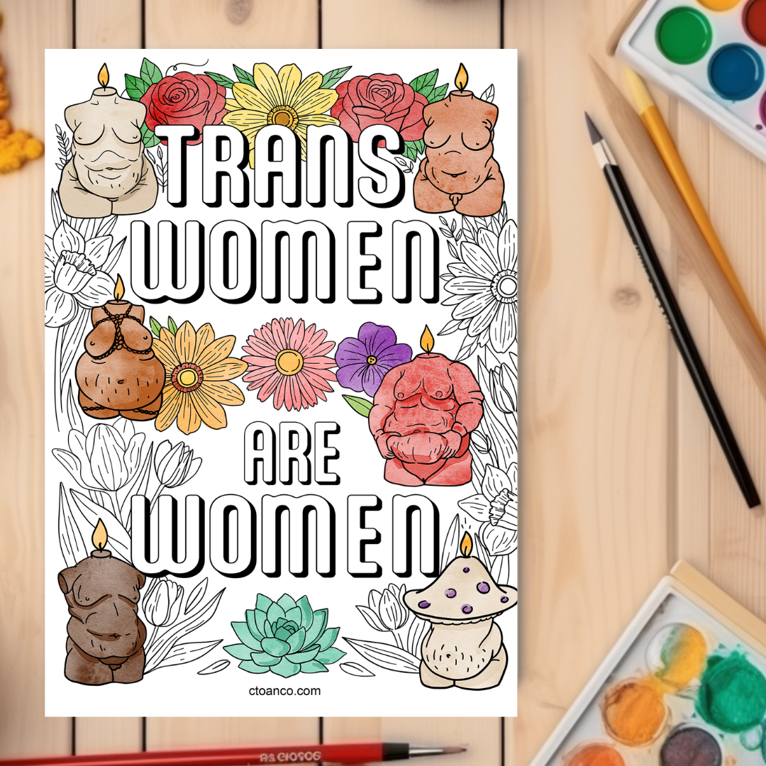 Trans Women are Women Coloring Page