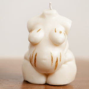 "Dorell" Plus Size Pregnant Candle