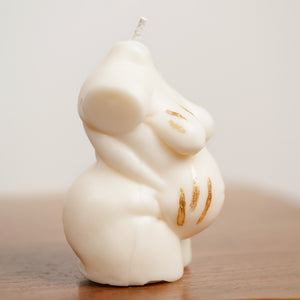 "Dorell" Plus Size Pregnant Candle