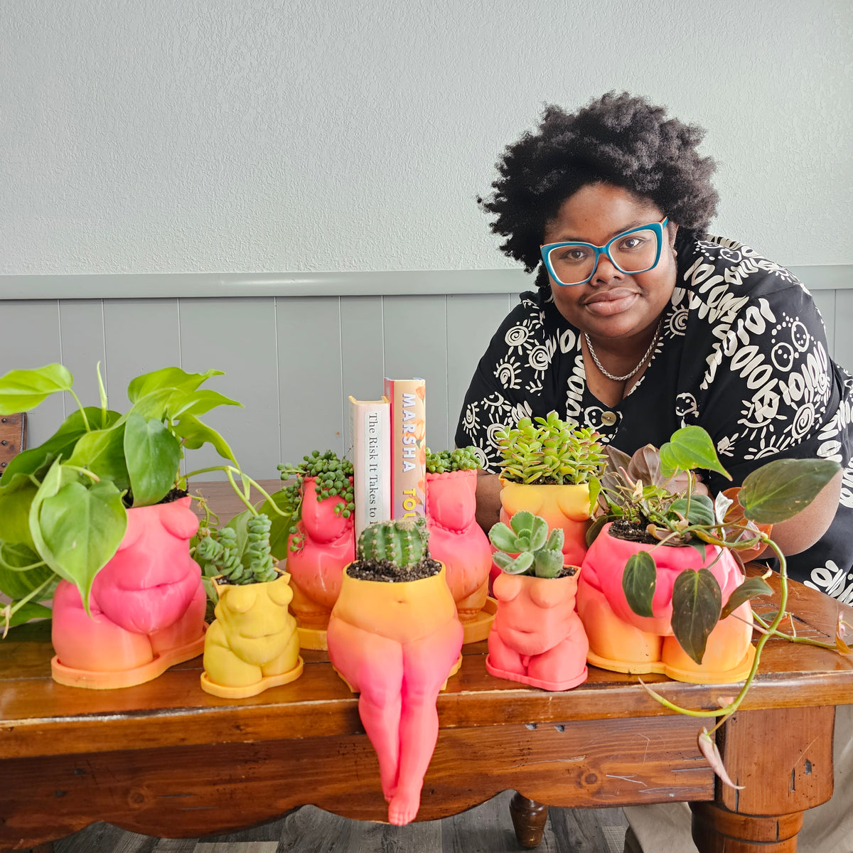 "Robin" Bookend Planter Set