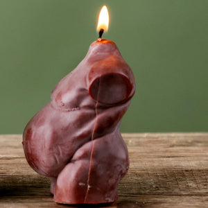 "Onyx" Plus Size Pregnant Candle