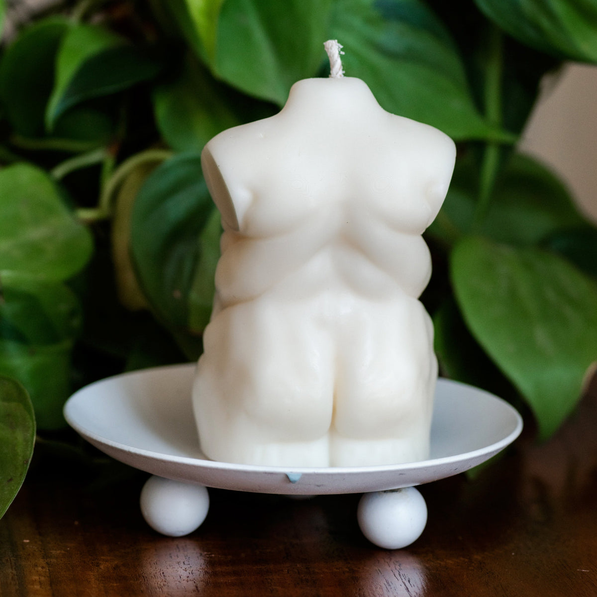 "Onyx" Plus Size Pregnant Candle