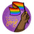 Black Joy Rainbow Flag Sticker
