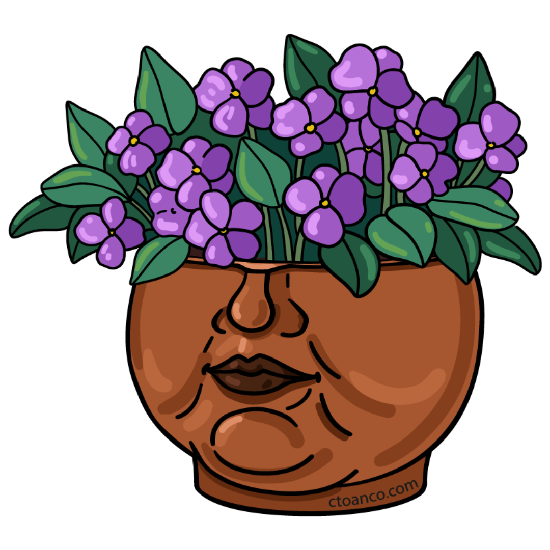 face stickers for plant pots Face Planter Sticker
