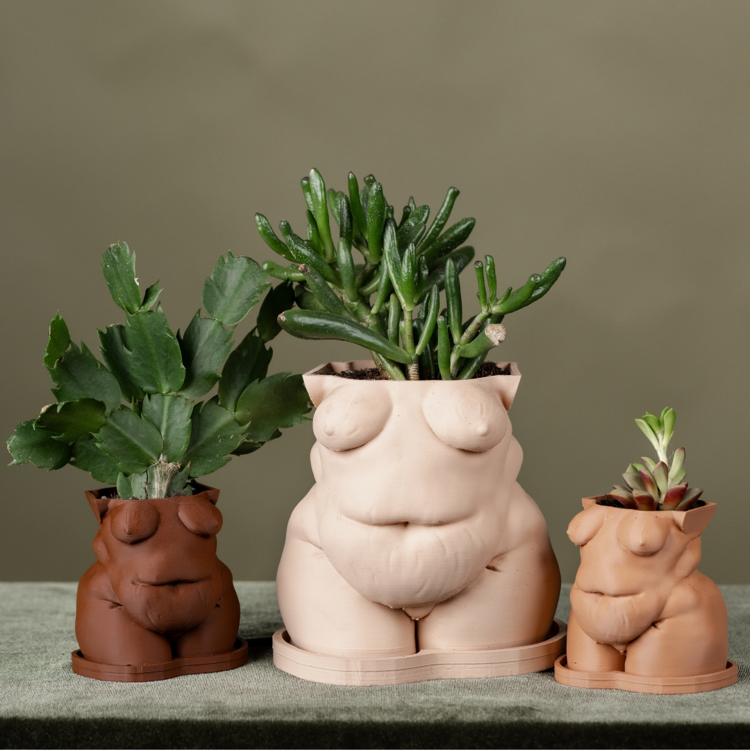 body pot plant Frankie" Planter