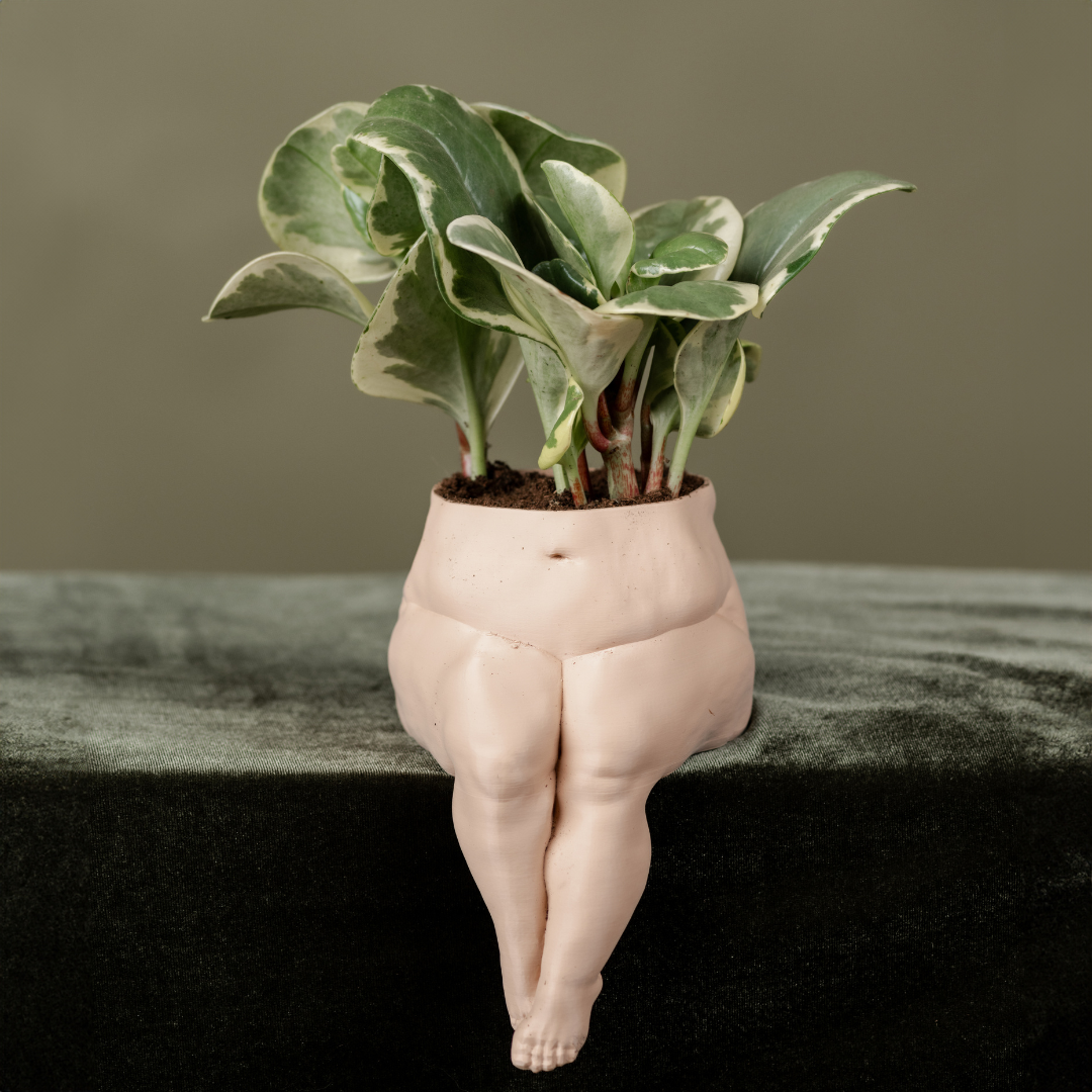 typo plant pot Thighs of Thunder Seated Planter