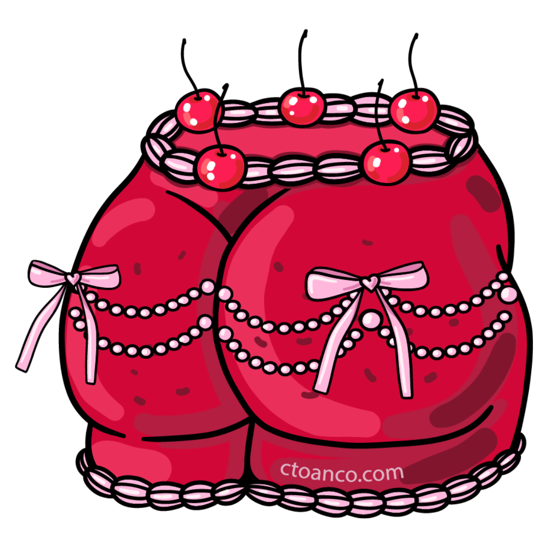 Vintage Fanny Cake Sticker