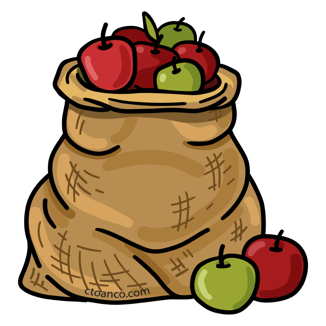 Sack of Apples Sticker