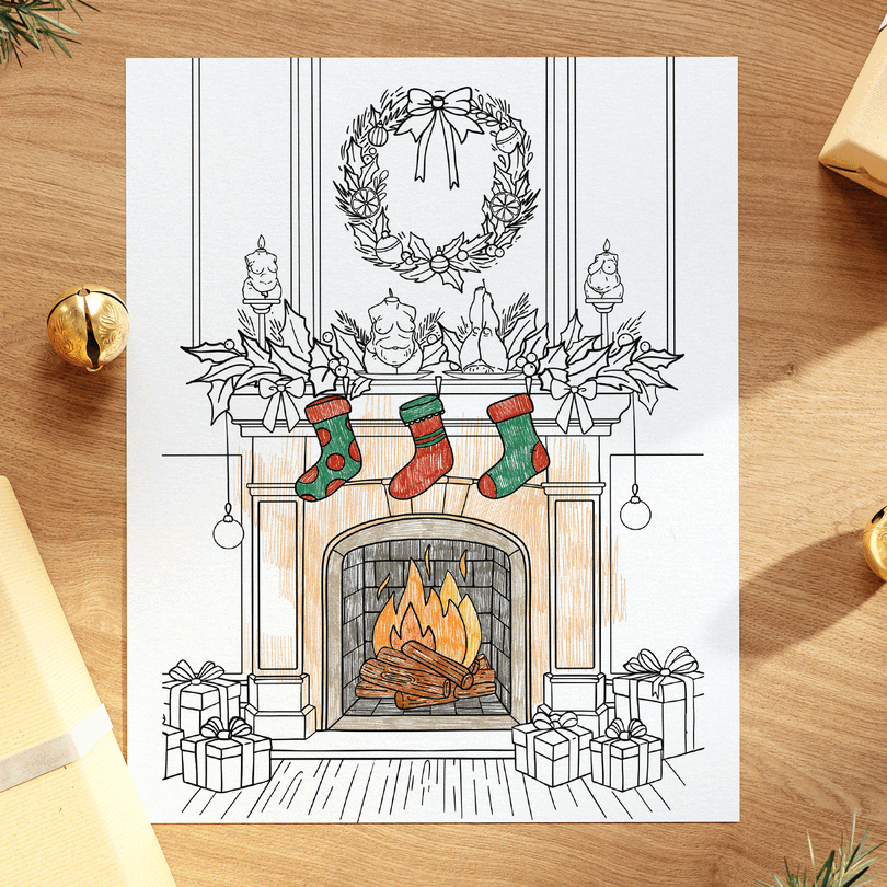 Winter Coloring Page Bundle