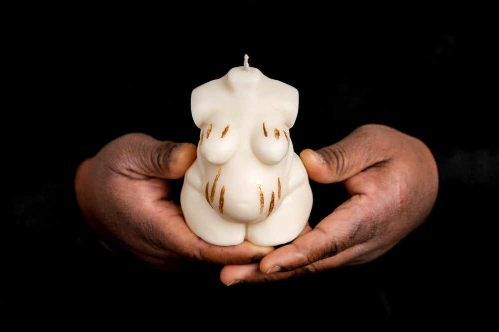"Dorell" Plus Size Pregnant Candle